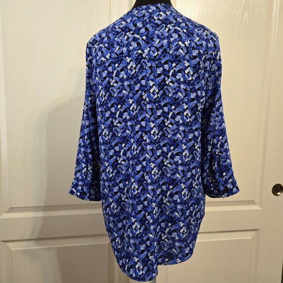 Dana Buchman Women's Top Pullover 3/4 Sleeve Polyester High Low Hem Size M - Picture 3 of 8